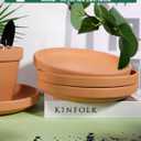 vensovo 9 Inch Terracotta Plant Saucer Pots Tray - 4 Pcs Round Planter Saucers for Indoor & Outdoor Plants, Large Clay Trays Perfect for 8 Inch 8.5 Inch 9 Inch Flower Pot