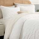 BEDELITE Fluffy King Size Comforter Set - Super Soft Sherpa White Comforter for King Size Bed, Luxury Warm Bedding Set for Winter, Fuzzy Bed Set 3 Pieces (1 Comforter, 2 Pillowcases)