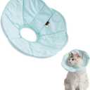 Touchdog Soft Cat Cone Collar, Waterproof Recovery Collar for Cats After Surgery, Lightweight Elizabethan Collar for Kittens, (Blue, XL)