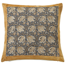 Palm & Loom 100% Cotton Linen Cushion Cover - Aira Decorative Throw Pillow Case with Mint Green & Blue with Ruffle - Modern Traditional Living Room, Bedroom Pillow Cover (Aira, 20" x 20" (Pack of 1)