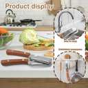 2 x 2Pcs Multi-Functional Vegetable Peeler for Kitchen, Features Solid Wood Handles, Fruit and Vegetable Peeler