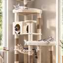 Globlazer 65in Sturdy Cat Tree Tower for Indoor Large Cats, S65, Beige