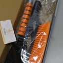 EcoNour 27" Car Snow Brush and Ice Scrapers for Car Windshield (2 Pack) | Scratch Free Bristle Head Snow Brush & Tough Window Snow Scraper with Aluminium Body | Snow Removal Winter Car Accessories (Blue & Orange)