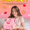 21st Birthday Gifts for Her - Pink Gift Box Set for Women Turning 21, Unique Happy 21st Birthday Decorations for Her, Cool 21 Year Old Bday Presents Ideas for Girls Daughter, Female, Sister, Friend