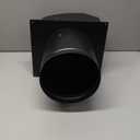 8 Inch Hooded Wall Vent with Screen& Damper, Arc-Shaped Wall Exhaust Vent Cover Cap Suit for Residential Housing, Kitchen Range and Outside Air Exhaust, Galvanized Steel, Black