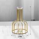 2 Pcs Gold Flower Vase with Metal Frame, Clear Glass Test Tube Vases Decorative, Small Bud Vases Gifts use for Wedding Decoration Table Flower Decoration Interior Living Room