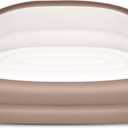 Twin Size Air Mattress Inflatable SofaDouble Inflatable Chair for Adults-Flodable Blow Up Couch Lounger-Portable Air Sofa for Indoor Living/Tent Camping/Outdoor Activities (Brown)