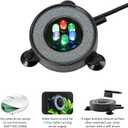 NICREW Multi-Colored LED Aquarium Bubbling Stone Disk, Round Fish Tank Bubbler with Auto Color Changing LEDs