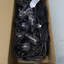 SUNTHIN Outdoor String Lights, 96FT Patio Lights with 32 LED Shatterproof Bulbs, Hanging for Outside, Garden, Backyard, Deck, Porch, Fence, Bistro, Pool, Party (Black)