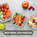 M MCIRCO 24-Piece Glass Food Storage Containers with Upgraded Snap Locking Lids,Glass Meal Prep Containers Set - Airtight Lunch Containers, Microwave, Oven, Freezer and Dishwasher (Gray)