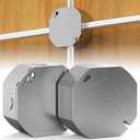 12Pcs Octagon Electrical Box Cover Plates, Junction Box Cover, Metal Electric Box Cover Plate, Galvanized Flat Blank Electric Box Covers for 4 Inch Octagonal/Square Electrical Box