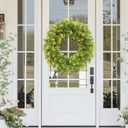 Wreath for Front Door 20 Inch Artificial Summer Wreath Year-Round Indoor/Outdoor Green Decor for Home, to Your Front Door, Wall, or Farmhouse - Spring, Summer, Fall, All Seasons