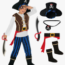 Morph Pirate Costume For Kids - Boys Pirate Outfit - Fun Dress Up Costume For Halloween, Parties, Role Play Size T2