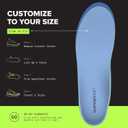Superfeet All-Purpose Support Medium Arch Insoles (Blue) - Trim-To-Fit Orthotic Shoe Inserts - Professional Grade (Men 5.5-7 / Women 6.5-8)