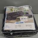 KinCam Sectional Couch Covers L Shape Sofa Covers Super Stretch 2pcs Sofa Slipcovers for 3 + 3 Seaters Sectional Chaise Slipcover with 2pcs Pillow Covers for Pets Kids, Dark Grey