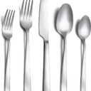 40 Piece Silverware Set Service for 8, EIUBUIE Premium Stainless Steel Cutlery Set, Matte Finish Flatware Sets Durable Solid, Modern Kitchen Tableware Eating Utensil Sets Include Spoons Forks Knives