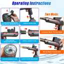 Super Electric Water Gun for Adults Kids with Muzzle Flash & Recoil Effect, Powerful 425CC High Capacity Automatic Squirt Guns Up to 32 FT Range for Swimming Pool Party Beach Outdoor Activity