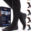 Compression Socks for Women & Men (20-30 mmHg) Support for Travel, Nurses, Pregnancy, Shin Splints, Sports and Everyday Wear L-XL
