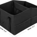 Car Organizer - Automotive Organizer for Front And Back Seat or Floor, Car Caddy Organizer with Divide, Handles and Multiple Mesh Pockets