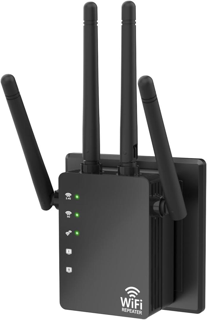 WiFi Extender Signal Booster for Home, WiFi Extender, Long Range up to 12880 Sq Ft and 105 Devices, Internet Extender WiFi Booster, WiFi Repeater with Ethernet Port
