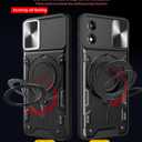 Compatible with Motorola Moto G Play 2024 Case,with Slide Camera Lens Cover Compatible with Motorola Moto G Play 2024 4G Case Black