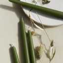 2 x 10" Classic Taper Candles, Moss Green, 4-Pack, 7-8 Hours Long Burning, Unscented Tall Candlesticks