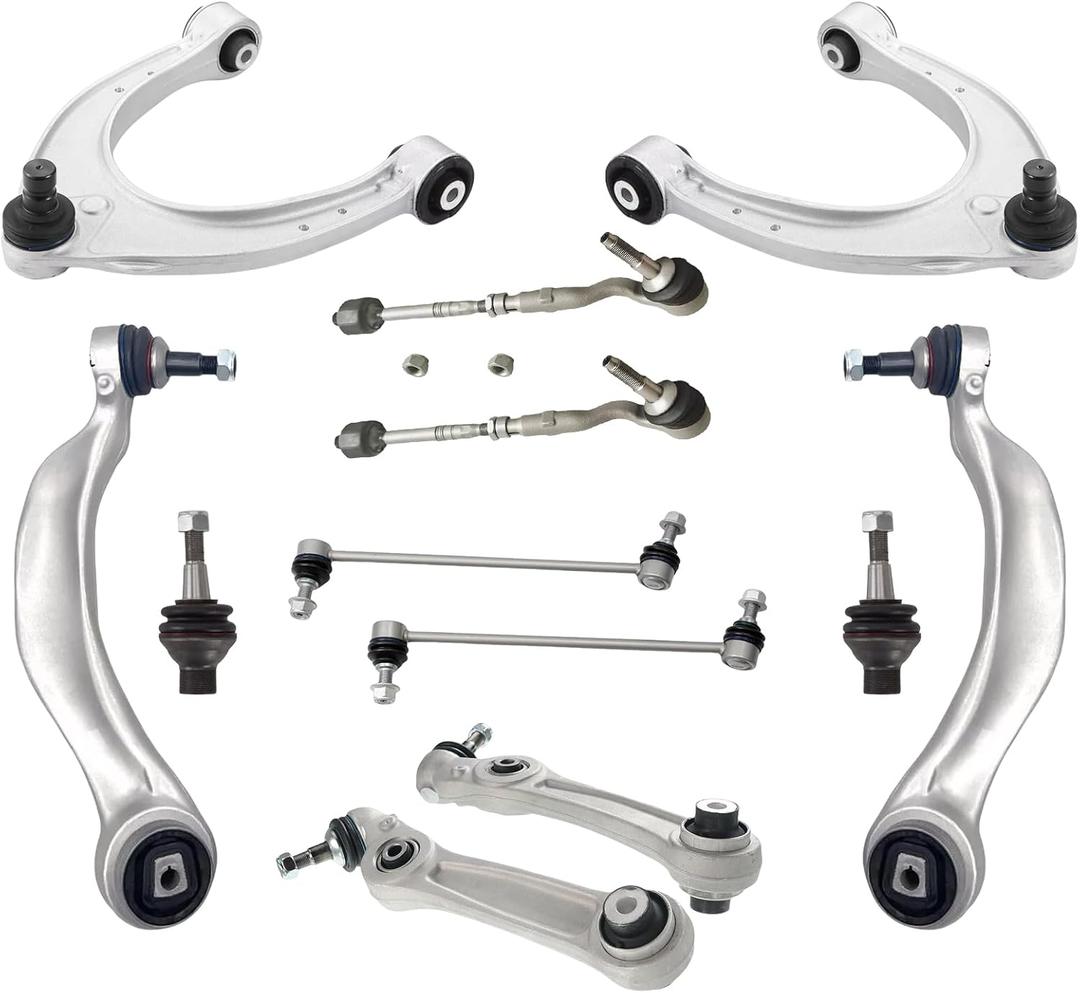 ALADICHE 12pcs Suspension Kit Front Upper and Lower Control Arm Compatible with BMW 528i 535d 535i 550i 640i (5 6 Series F06 F10 F12 F13)