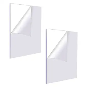 2-Pack Clear Acrylic Sheets, 8.5x11 inch Plexiglass Sheets 2mm