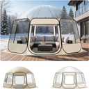 VEVOR Pop up Bubble Tent, 15 x 13.8 ft Waterproof & UV-Resistant, Clear Camping Tent Shelter, Outdoor Garden Dome Igloo Tents with Windows, 540Panoramic View, for 12-15 Persons Patio Backyard