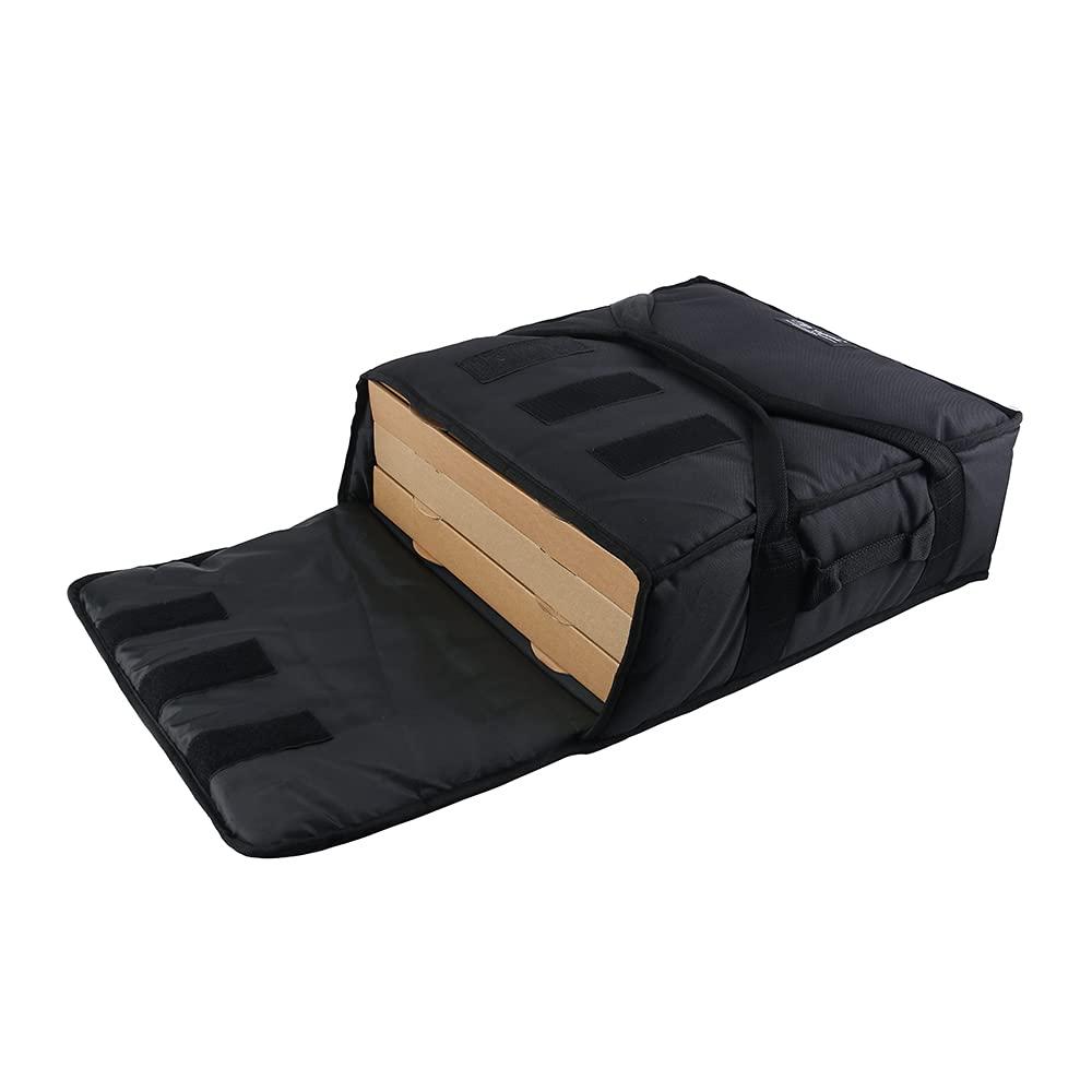 Insulated Food Delivery Bag Pizza Delivery Bags Professional Pizza Warmer Carrier Bags Moisture Free for Three 16" Pizza (PB03-0016-Black)