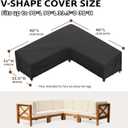 iBirdie Outdoor Sectional Cover fit 90 x 90 inch, 89 x 89, 88 x 88, 87 x 87 L-Shaped Patio Sofa Waterproof Weatherproof 600D Heavy Duty Garden Furniture Cover for Outside L Shape Couch