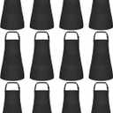 Morcheiong 12 Pack Adjustable Kids Apron Bulk with 2 Pockets Toddler Apron Kids Painting Aprons for Baking Painting