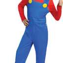 Disguise Boys Mario Elevated Costume, Official Super Mario Bros Costume With Hat and Mustache (M (7-8))