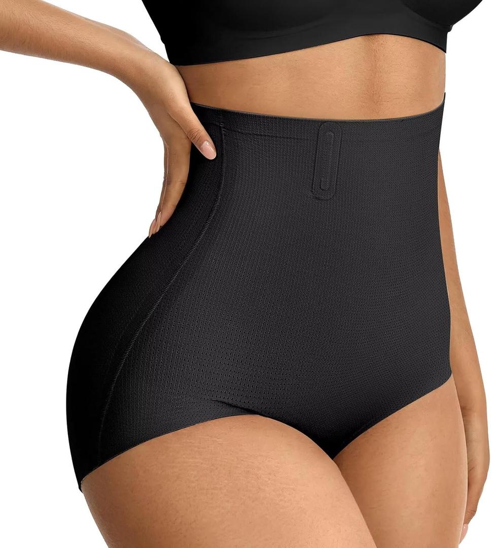 Vertvie Tummy Control Shapewear Shorts for Women Butt Lifting Body Shaper Shorts High Waisted Seamless Girdles Under Dress (X-Large, Black)
