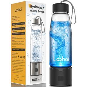 Hydrogen Water Bottle-2025 New Upgraded Hydrogen Water Generator with SPE/PEM Tech,16 OZ Portable Hydrogenated Rich Water Cup Hydro Machine,Health Gift for Home & Family (Black1)