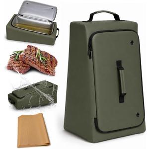 BBQ Blanket for Resting Meat, 270 Opening Leak-Proof Insulated Meat Resting Bag with Butcher Paper, BBQ Brisket Blanket for Pork Shoulder/Steak/Turkey, Smoker Grilling Accessories Gifts for Men/Dad