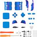 eXtremeRate Chameleon Purple Blue Replacement Full Set Buttons for Steam Deck, DIY Custom ABXY D-pad Trackpad Bumpers Triggers Buttons Sets for Steam Deck LCD Handheld Console - Console NOT Included