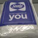 Sealy Luxury 100% Cotton Soft Top Layer, High Loft Comfort EternaLoft Fiberfill, Durable Stretch Corners Mattresses 18 Inches Deep Machine Washable Fitted Mattress Pad, King Size, White