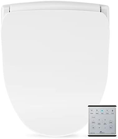 Bio Bidet Slim Two Electric Bidet Toilet Seat Round, Warm Water, Heated Seat, Night Light, Front and Rear Wash, Wireless Remote Control, White