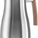 OGGI Slimline Stainless Steel Pitcher Stainless Steel Water w/Ice Guard, Water Carafe, Great Metal Container for Entertaining, Ideal 68oz / 2 Lt Drink Pitcher