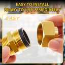 Frienda 8 pack 1/2" NPT Brass Pipe Fittings CSST Male NPT Pipe Fitting Male Threaded Hex Nipple Brass Tone Gas Connect Adapter Grill Propane Conversion Connector