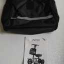 All Terrain Knee Scooter for Adults, Foldable Rolling Knee Scooter with DIY Stickers & Shock Absorber, Steerable Knee Walker for Broken Foot, Ankle Injuries & Surgery, Better Crutch Alternative (Dark Blue)