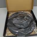 13" Oak Wood Lazy Susan Organizer, Lazy Susan for Cabinet Dining Table Pantry Wood Turntable Organizer Tray for Coffee Table Kitchen Countertop Salt Pepper Spice Organization and Storage Round Black