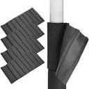 Hudson Comfort Basement Pole Wrap - Garage Pole Padding with Anti Slip Fabric - Strong Hook and Loop for A Tight Wrap - Round Column Wrap 10mm Foam - 12x24 Inches (4 Pack) - 4 Feet of Protection