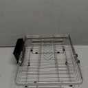 JASIWAY Dish Drying Rack in Sink, Expandable Stainless Steel Dish Drainer for Kitchen Sink, Dish Strainer Rack, Retractable Over Sink Dish Rack with Utensil Holder, 13.1''~16.6''D x 11.8''W, Silver