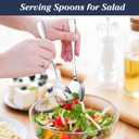 Mwellewm 18Pcs Serving Utensils, Serving Spoons for Buffet, Serving Tongs for Food, Slotted Spoons, Stainless Steel Banquet Cutlery Set for Parties Weeding Birthday Entertaining Catering(Silver)