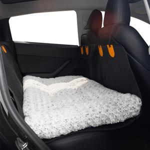 3.5" Thick Deluxe Plush Dog Bed Mat for Car, Comfy Dog Seat Cover, Pet Bed & Seat Cover Protector, Washable & Anti-Slip Travel Pet Mat, Fit for Backseat Extenders of Cars Trucks SUVs, 54" x 25