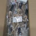 TURNMEON 2 Pack Halloween Candelabra with LED Flame Less Candles Holder Battery Operated Flickering Lights Skull Candles for Halloween Decorations Indoor Home Table Mantel Party Haunted Mansion Decor