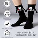 3 x Parma77 Gift for Boyfriend, I Love My Girlfriend Socks,Valentines day gifts for him, Magnetic Holding Hands Socks, Romantic Gifts for Anniversary, Valentines gifts, Birthday