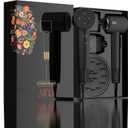 AINA Hair Dryer,Blow Dryer with Diffuser Brush Comb for Women - BLDC Hair Dryer - Brushless Motor, 110,000 RPM Lightweight,Ionic Travel, 3 Magnetic Attachments 110V/ALCI(Vader Black)